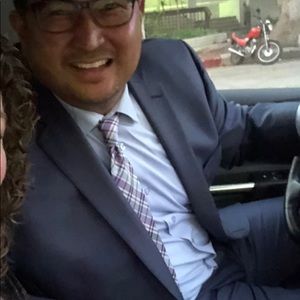 Blue Calvin Klein slim fit suit 46 reg & 42 X 30